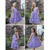 Arshiner Girls Cami Summer Dress Boho Sleeveless Casual Sundress with Pockets for 4-12 Y(Light Purple)