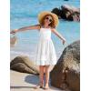 Arshiner Girls Cami Summer Dress Boho Sleeveless Casual Sundress with Pockets for 4-12 Y(White)