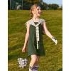 Arshiner Girls Dress with Shorts Casual Summer Spaghetti Straps One Piece Romper Dresses with Pockets for Kid 5-15 Y(Army Green)