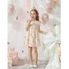 Arshiner Girls Summer Dress Toddler Ruffle Sleeve Dresses Kids Swing Casual Beach Boho Sundress with Pockets for 1-7t(Beige Floral)