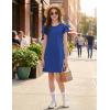 Arshiner Girls Summer Dress Tween Flutter Sleeve Pleated Front A Line Boho Beach Casual Dresses(Royal Blue)