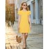 Arshiner Girls Summer Dress Tween Flutter Sleeve Pleated Front A Line Boho Beach Casual Dresses(Yellow)