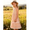 Arshiner Girls Summer Spaghetti Strap Dresses Flowy Tiered Cami Maxi Sundress with Pockets(Champagne)