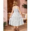 Arshiner Girl’s Sundresses Summer Boho Strap Tiered Cami Maxi Dresses with Pockets(Pink & White Floral)