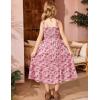 Arshiner Girl’s Sundresses Summer Boho Strap Tiered Cami Maxi Dresses with Pockets(Pink Floral)