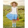 Arshiner Toddler Dress Little Girls Summer Cotton Backless High Low Hem Beach Casual Sundress with Pockets(Blue Color Block)