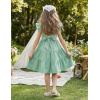 Arshiner Toddler Dress Little Girls Summer Cotton Backless High Low Hem Beach Casual Sundress with Pockets(Light Green)
