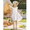 Arshiner Toddler Dress Little Girls Summer Cotton Backless High Low Hem Beach Casual Sundress with Pockets(White Floral)