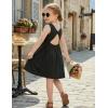 Arshiner Toddler Girls Summer Dress Backless Sleeveless Cotton Casual Beach Party Sundress with Pockets(Black)