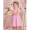 Arshiner Toddler Girls Summer Dress Backless Sleeveless Cotton Casual Beach Party Sundress with Pockets(Light Pink)