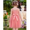 Arshiner Toddler Tulle Dress Summer Spaghetti Strap Party Tutu Flower Girl Dresses with Belt 3-8Y(Light Pink)