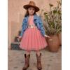 Arshiner Toddler Tulle Dress Summer Spaghetti Strap Party Tutu Flower Girl Dresses with Belt 3-8Y(Light Pink)