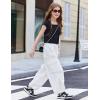 Arshiner Trendy Crop Tops for Girls Short Sleeve Summer Shirts Square Neck Slim Fit Tee Blouse(Black)