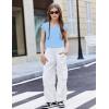 Arshiner Trendy Crop Tops for Girls Short Sleeve Summer Shirts Square Neck Slim Fit Tee Blouse(Light Blue)