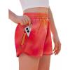 Arshiner Girls Athletic Shorts with 3 Zipper Pockets Running Shorts Basketball Soccer Gym Sports Active with Liner Kids(Orange Tie Dye)