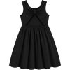 Arshiner Toddler Girls Summer Dress Backless Sleeveless Cotton Casual Beach Party Sundress with Pockets(Black)
