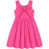 Arshiner Toddler Girls Summer Dress Backless Sleeveless Cotton Casual Beach Party Sundress with Pockets(Hot Pink)