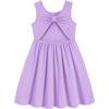 Arshiner Toddler Girls Summer Dress Backless Sleeveless Cotton Casual Beach Party Sundress with Pockets(Lavender)