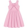 Arshiner Toddler Girls Summer Dress Backless Sleeveless Cotton Casual Beach Party Sundress with Pockets(Light Pink)