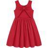 Arshiner Toddler Girls Summer Dress Backless Sleeveless Cotton Casual Beach Party Sundress with Pockets(Red)