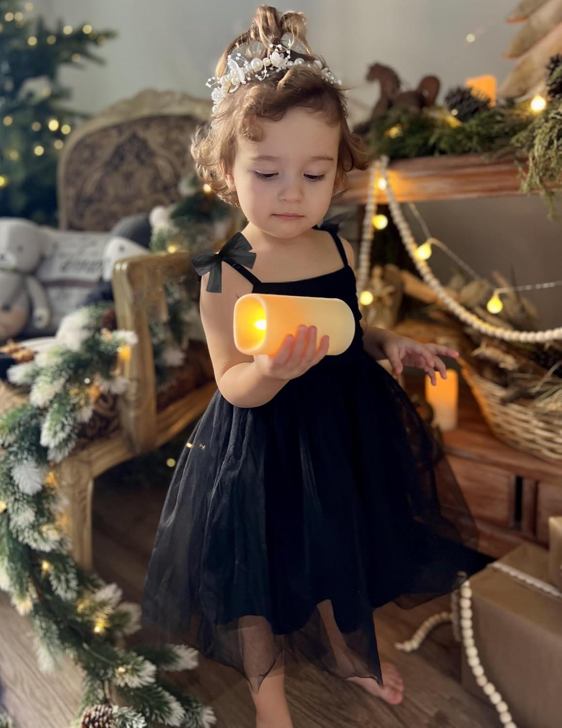 image:imageArshiner Toddler Tutu Dress Girls Sleeveless Birthday Party Dresses Cute Princess Tulle Sundress for Kids 26YBlack