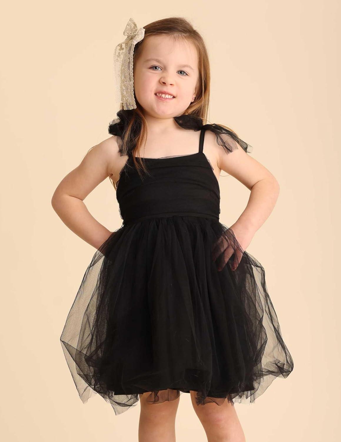 image:imageArshiner Toddler Tutu Dress Girls Sleeveless Birthday Party Dresses Cute Princess Tulle Sundress for Kids 26YBlack