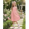 Arshiner Girl’s Spaghetti Strap Button Down Midi Sleeveless Summer Casual Sundress A-line Dress with Pockets(Solid Light Pink)