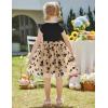 Arshiner Toddler Lace Tutu Dresses Ruffle Sleeve 3 Layers Tulle Flower Wedding Birthday Summer Little Girls Dress(Black Floral)