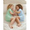 Arshiner Pajamas for Girls Summer Short Sleeve Sleepwear Kids Soft Cute Snug Fit Pjs Sets(Blue)