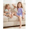 Arshiner Pajamas for Girls Summer Short Sleeve Sleepwear Kids Soft Cute Snug Fit Pjs Sets(Blue Purple Ocean)