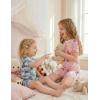 Arshiner Pajamas for Girls Summer Short Sleeve Sleepwear Kids Soft Cute Snug Fit Pjs Sets(Gray Cat)