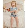 Arshiner Pajamas for Girls Summer Short Sleeve Sleepwear Kids Soft Cute Snug Fit Pjs Sets(Gray Cat)