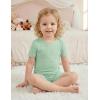 Arshiner Pajamas for Girls Summer Short Sleeve Sleepwear Kids Soft Cute Snug Fit Pjs Sets(Green)