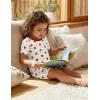 Arshiner Pajamas for Girls Summer Short Sleeve Sleepwear Kids Soft Cute Snug Fit Pjs Sets(White Strawberries)