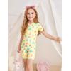 Arshiner Pajamas for Girls Summer Short Sleeve Sleepwear Kids Soft Cute Snug Fit Pjs Sets(Yellow Ice Cream)