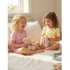 Arshiner Pajamas for Girls Summer Short Sleeve Sleepwear Kids Soft Cute Snug Fit Pjs Sets(Yellow Ice Cream)