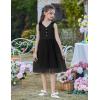 Arshiner Toddler Girls Tutu Dress Bow Shoulder Tulle Sleeveless Dresses Summer Party Sundress for 2-8Y(Black)