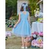 Arshiner Toddler Girls Tutu Dress Bow Shoulder Tulle Sleeveless Dresses Summer Party Sundress for 2-8Y(Light Blue)
