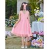 Arshiner Toddler Girls Tutu Dress Bow Shoulder Tulle Sleeveless Dresses Summer Party Sundress for 2-8Y(Light Pink)