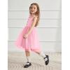 Arshiner Toddler Girls Tutu Dress Bow Shoulder Tulle Sleeveless Dresses Summer Party Sundress for 2-8Y(Light Pink)