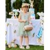 Arshiner Toddler Girls Tutu Dress Bow Shoulder Tulle Sleeveless Dresses Summer Party Sundress for 2-8Y(Sage Green)