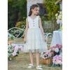 Arshiner Toddler Girls Tutu Dress Bow Shoulder Tulle Sleeveless Dresses Summer Party Sundress for 2-8Y(White Flower)