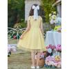 Arshiner Toddler Girls Tutu Dress Bow Shoulder Tulle Sleeveless Dresses Summer Party Sundress for 2-8Y(Yellow Gingham)