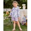 Arshiner Girl Baby Kid Waterproof Hooded Coat Jacket Outwear Raincoat Hoodies(Purple Flower)