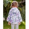 Arshiner Girl Baby Kid Waterproof Hooded Coat Jacket Outwear Raincoat Hoodies(Purple Flower)