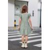 Arshiner Girls Summer Dresses Casual Flutter Sleeve A-Line Midi Dress with Pockets for 6-14 Years(Sage)