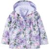 Arshiner Girl Baby Kid Waterproof Hooded Coat Jacket Outwear Raincoat Hoodies(Purple Flower)