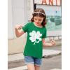 Arshiner Girls Unicorn Shirts Short Sleeve Flip Sequin T-Shirt Tops(St. Patrick’s Print)