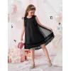 Arshiner Toddler Girl Tulle Dress Baby Girl Tutu Birthday Party Princess Dresses Tiered High Low Summer Sundress for 2-8Y(Black)