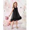 Arshiner Toddler Girl Tulle Dress Baby Girl Tutu Birthday Party Princess Dresses Tiered High Low Summer Sundress for 2-8Y(Black)